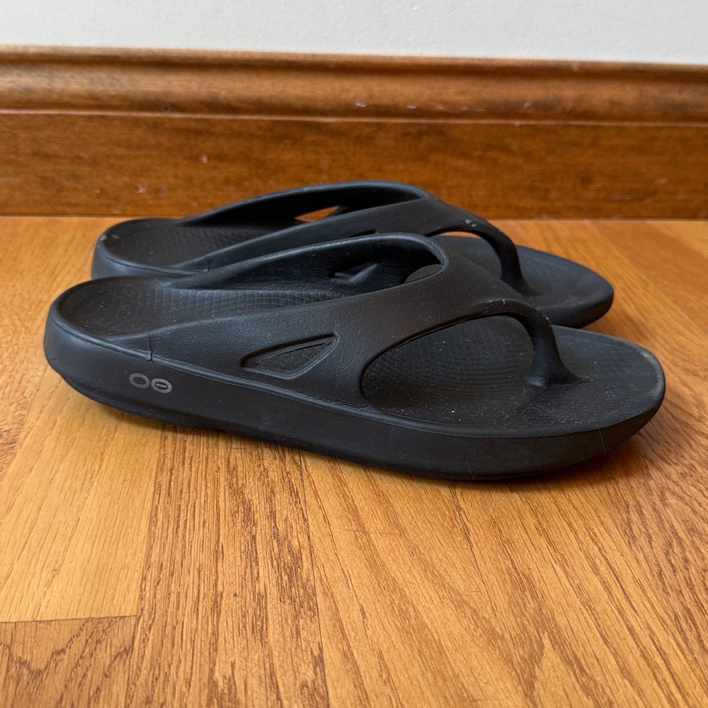 Oofos Original Recovery Flip Flop Sandals Black Unisex EU 40 Mens 7 Women’s 9 - Picture 10 of 11